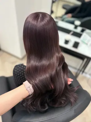 ロング カラー 𝒎𝒐𝒆🩰 名駅/ヘアメ/暖色♡のヘアスタイル