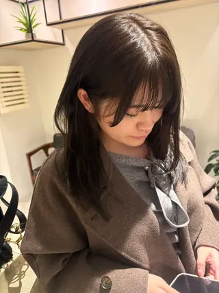 ミディアム 暖色カラー 奥村陽花のヘアスタイル