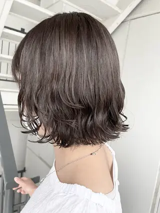 ショート カラー パーマ akane/オリーブ /ボブパーマのヘアスタイル