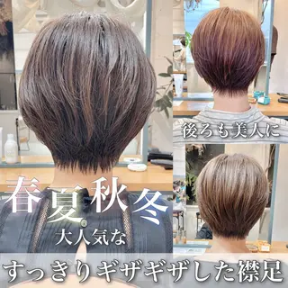 ショート カラー パーマ 髪質改善特化 谷口祐綺のヘアスタイル