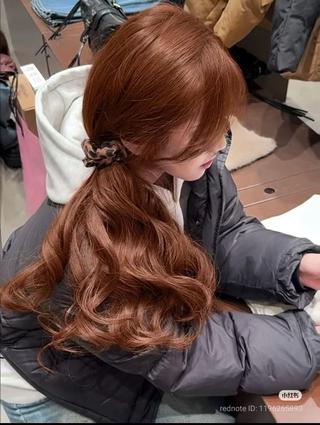 ロング カラー 暖色カラー✨韓国 レイヤーkanatoのヘアスタイル