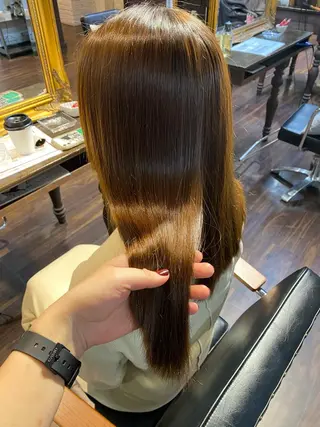 セミロング カラー ヘアアレンジ レイヤーカット×髪質 改善🇰🇷シオリのヘアスタイル