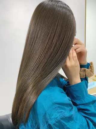 ロング カラー ボブパーマコテ巻き風 パーマNo1深江秀平のヘアスタイル