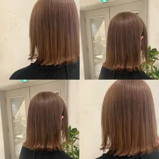 ミディアム カラー カジュアルを女っぽく 𝗮𝘆𝗮𝗰𝗼のヘアスタイル