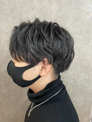ミディアム メンズ メンズパーマ 白子 波巻き/ツイスパ 怜のヘアスタイル