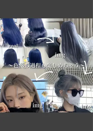 セミロング カラー ヘアアレンジ メンズ 🦋重くない暗髪🦋 Hana🦋のヘアスタイル