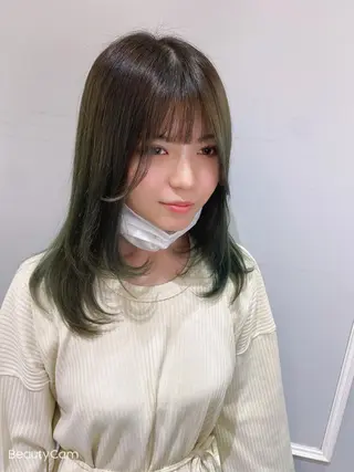 セミロング 美髪矯正透明感カラー 江川 和輝のヘアスタイル