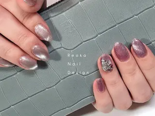 セミロング ネイル Blowe ニュアンスのネイルデザイン