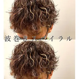 ミディアム カラー パーマ メンズ 似合う髪型見つけます AYAKAのヘアスタイル