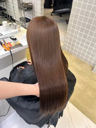 カラー 🥯縮毛/レイヤー/ ベージュヘア🥯のヘアスタイル