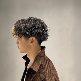 パーマ メンズ 🐺ウルフ/レイヤー カット/高嶋湧大のヘアスタイル