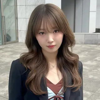 ロング ゆうさ 縮毛矯正 似合わせカットのヘアスタイル