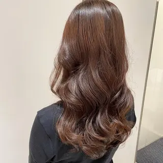 ロング パーマ コテ巻きパーマ💙 シノヤユイのヘアスタイル