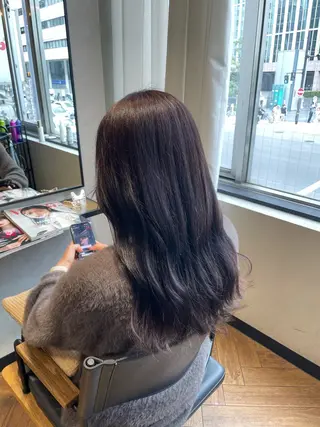 ロング 檜谷 晴　顔周りカットのヘアスタイル