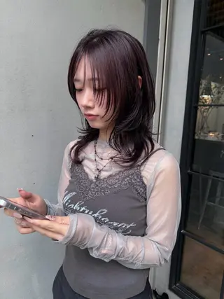 セミロング カラー ひな🐥ハイトーン/ レイヤーカット✨のヘアスタイル