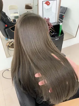 セミロング カラー 赤み消しカラー/ ミントカラー/トモキのヘアスタイル