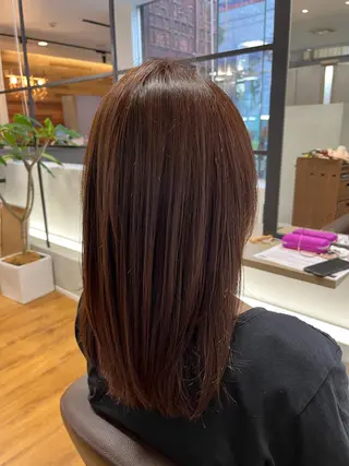 ロング カラー オ ギのヘアスタイル