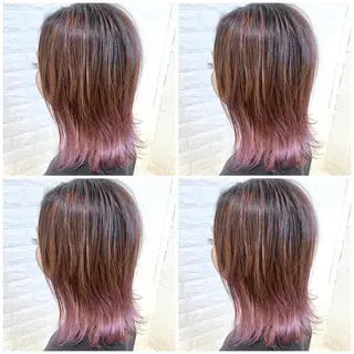 ミディアム カラー ハイトーン/ブリーチ 山崎 悠次のヘアスタイル