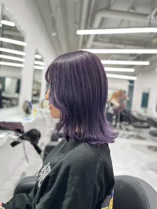 セミロング カラー ヘアアレンジ 縮毛矯正🤍 ボブ/ HIKARIのヘアスタイル