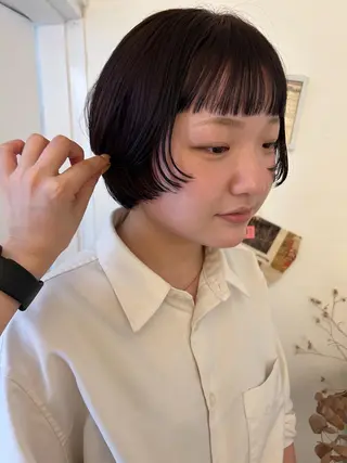 ショート カラー maho/垢抜け パーマカラーのヘアスタイル