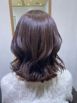 ミディアム カラー パーマ ARMONY秋山輝也 コテ巻き風パーマ特化のヘアスタイル