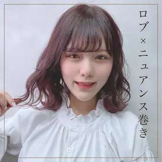 ミディアム カラー ヘアアレンジ FAAM Tsuneのヘアスタイル