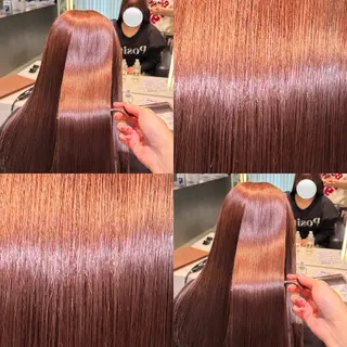 ロング カラー 暖色カラー/ ストレート/くるみのヘアスタイル