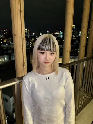 ミディアム ハイトーン/ カラー/めい🎀のヘアスタイル