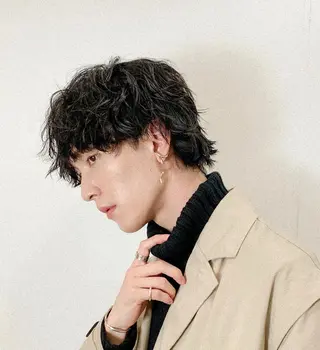 ミディアム カラー パーマ ヘアアレンジ メンズ メンズスタイル ly本厚木のヘアスタイル