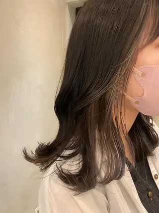 セミロング 新宿/顔周りカット +レイヤー=しずく♩のヘアスタイル