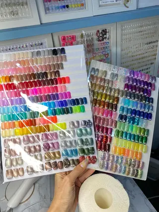 ネイル 渋谷／チップ長さ出し 👑アプレgel-xのネイルデザイン