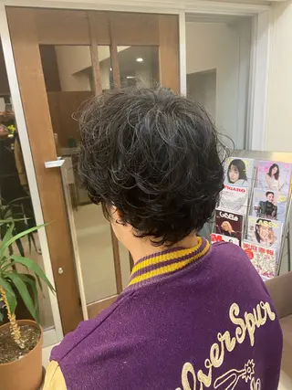 パーマ メンズ MINENO🌼 ブリーチ⭐️カットのヘアスタイル