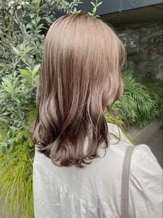 カラー 透明感♡グレージュ ♡ミルクティー♡のヘアスタイル