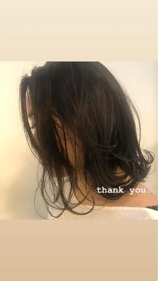 ミディアム AYAKA 下北沢suuのヘアスタイル