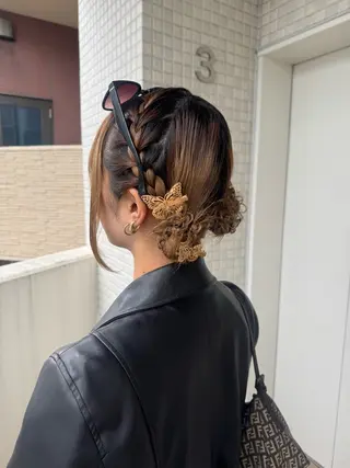 ミディアム ヘアアレンジ 髪質改善縮毛矯正/ エクステ/ひふみ🌛のヘアスタイル