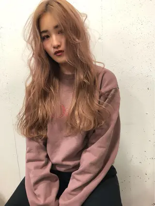ロング カラー Pia ツボイ ケイタのヘアスタイル
