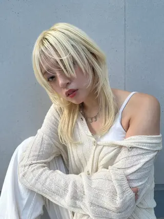 カラー ハイトーン💎✨ 福岡天神のヘアスタイル