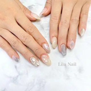 ネイル モチの良さ◉ フィルインネイル♡のネイルデザイン