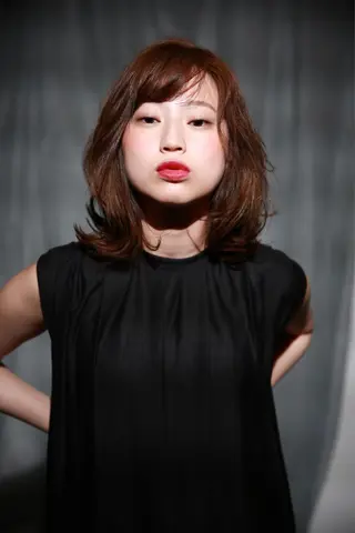 ミディアム カラー パーマ ヘアアレンジ 髪質改善美容師 中村 一のヘアスタイル