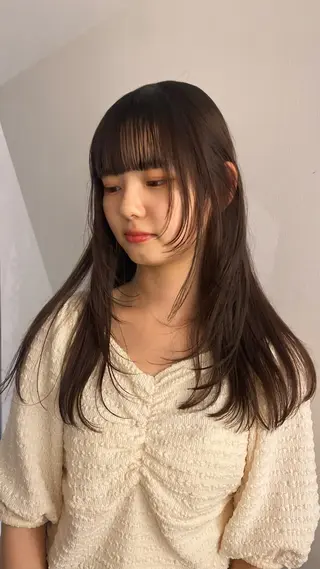 ロング カラー パーマ ヘアアレンジ レイヤーカット パーマ/髪質改善のヘアスタイル