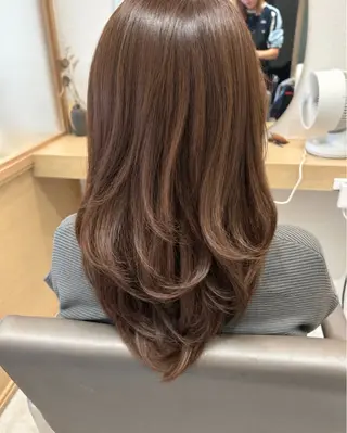 ロング カラー 久木原 ゆりのヘアスタイル