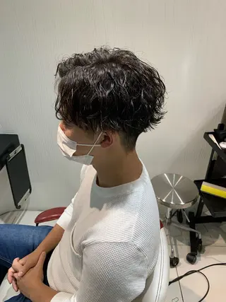 ショート パーマ ヘアアレンジ メンズ 小野寺 隼のヘアスタイル
