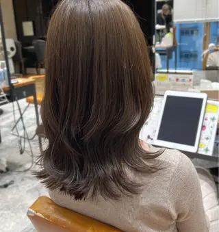 ミディアム 🧡くびれヘア/前髪 顔周り🧡久原結衣のヘアスタイル