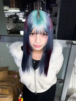 セミロング カラー デザインカラー /rioのヘアスタイル
