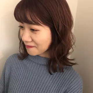 ミディアム カラー 髪質改善/レイヤー/ お顔まわり/Ami.のヘアスタイル