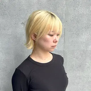 ショート アニメデザイン美容師 ブリーチカラー/僚汰のヘアスタイル
