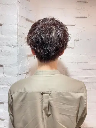 パーマ メンズ カット スパのヘアスタイル