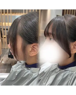 セミロング カラー 𝑺𝒂𝒌𝒊 🩶マンツーマン施術のヘアスタイル
