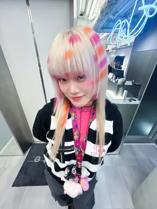 セミロング カラー デザインカラー /rioのヘアスタイル