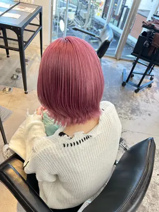 ミディアム カラー ヘアアレンジ 🎀ブリーチ×艶髪 🎀 ♡さや♡のヘアスタイル